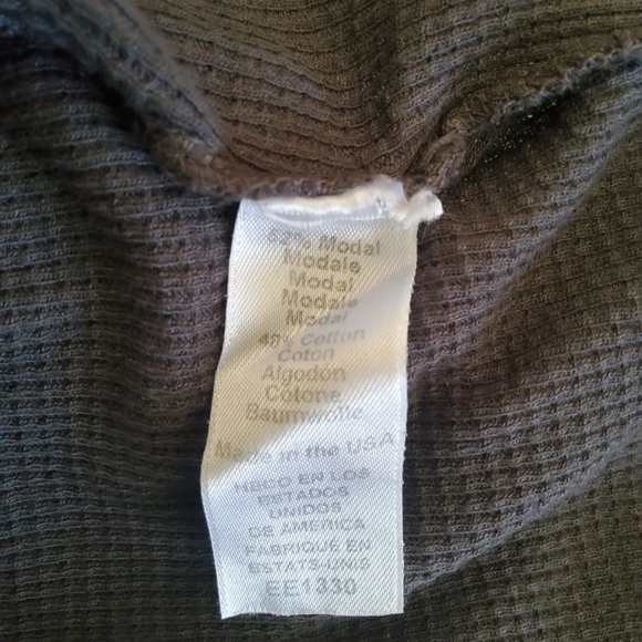 Michael Stars Ribbed Draped Boatneck Long Sleeve Top Size M Grey New - Picture 5 of 6